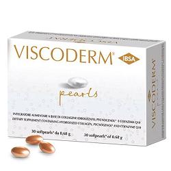 Viscoderm pearls integratore alimentare a base di collagene idrolizzato, pycnogenol e coezima Q10 30 softpearls