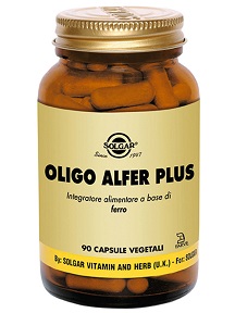 SOLGAR oligo alfer plus integratore alimentare a base di ferro chelato 90 capsule vegetali