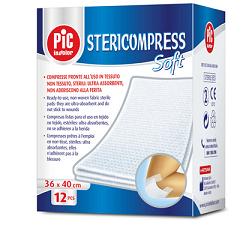 PIC SOLUTION STERICOMPRESS SOFT compresse in tessuto non tessuto sterile 18X40 cm. 12 pezzicod. 45450