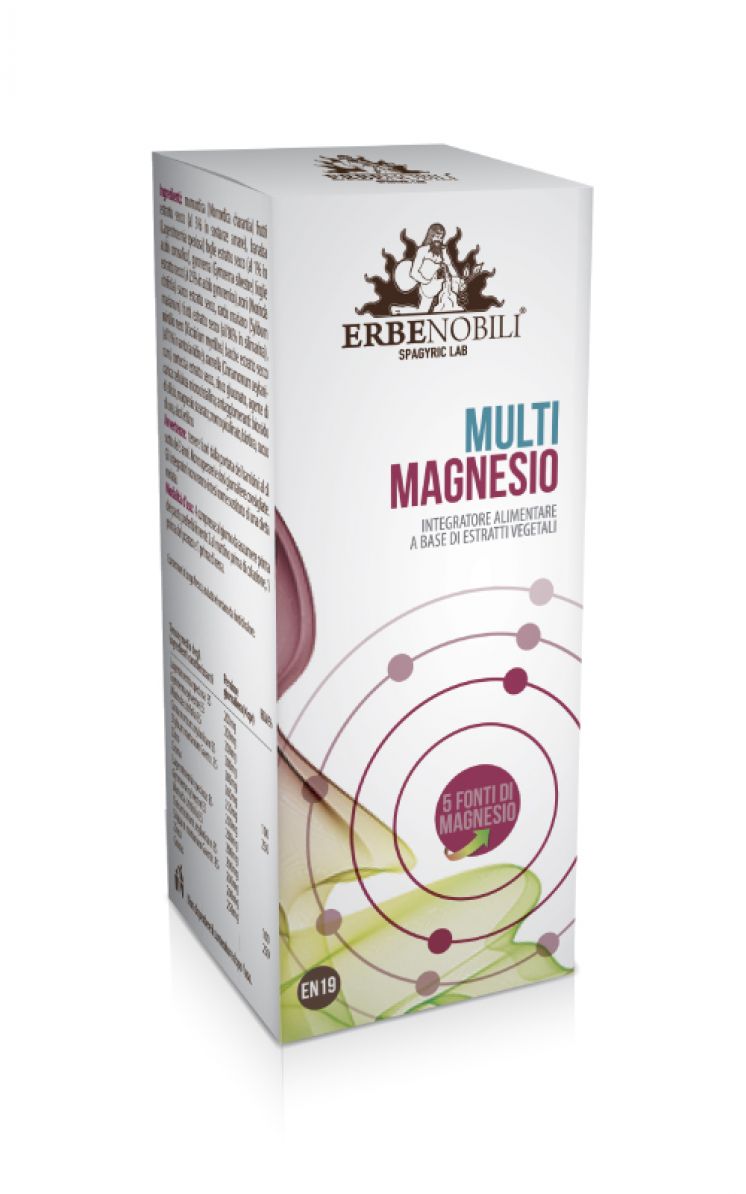 ERBENOBILI multimagnesio integratore magnesio 60 compresse 500 mg.