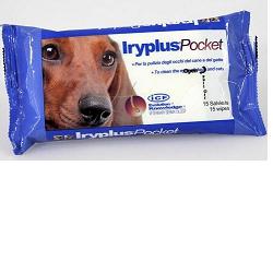 Iryplus pocket 15 salviettine per la pulizia degli occhi del cane e del gatto
