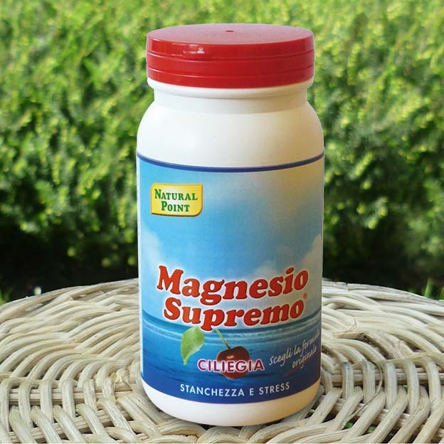 NATURAL POINT magnesio supremo gusto ciliegia integratore alimentare 150 gr.