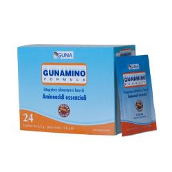 GUNA Gunamino formula integratore alimentare a base di aminoacidi essenziali 24 bustine