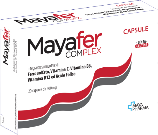 mayafer complex integratore alimentare di ferro 20 capsule