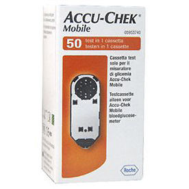 accu-chek mobile 50 strisce per la misurazione della glicemia