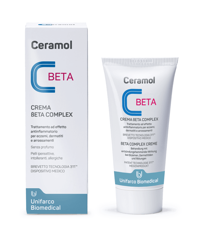 ceramol beta crema betacomplex trattamento per eczemi, dermatiti e arrossamenti 50 ml.