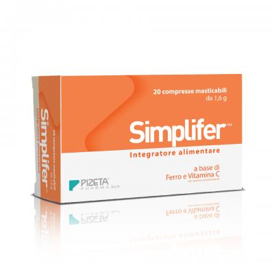 simplifer integratore a base di SunActive® Fe (pirofosfato ferrico) e Vitamina C 20 compresse masticabili