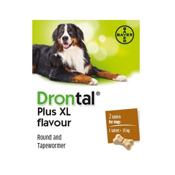 BAYER drontal plus flavour XL contro i parassiti intestinali del cane 2 compresse