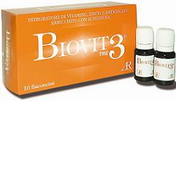 Integratore alimentare di vitamine, zinco e arginina - Biovit 3 10 flaconcini da 10 ml.