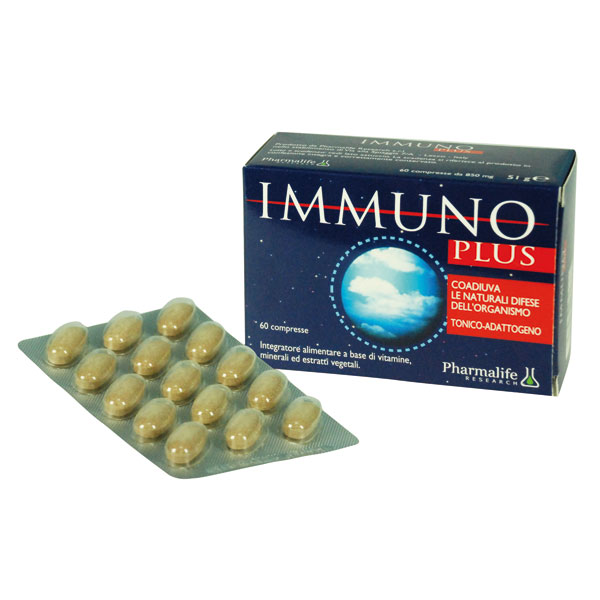 PHARMALIFE immuno plus integratore di oligoelementi e vitamine contro i radicali liberi 80 compresse