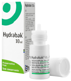 Hydrabak soluzione per l\'idratazione della superfice oculare e delle lenti a contatto 10 ml.