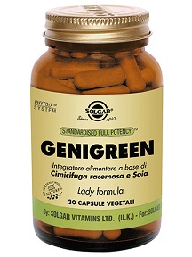 Solgar Genigreen 30 Capsule Vegetali - Menopausa e Metabolismo dei lipidi