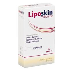 PHARCOS liposkin integratore alimentare utile in casi di seborrea, acne, dermatite seborroica e defluvio androgenetico 30 compresse