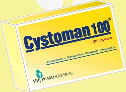 Cystoman 100 integratore alimentare cistiti antibiotico-resistenti senza glutine 30 capsule