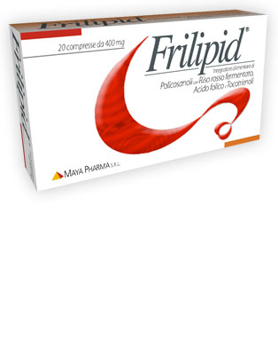 Integratore alimentare Frilipid per il controllo del colesterolo 20 compresse 400 mg.