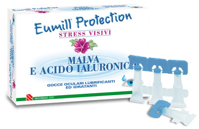 eumill stress protection gocce oculari lubrificanti ed idratanti a base di acqua distillata di Malva e Acido Ialuronico 10 monodose