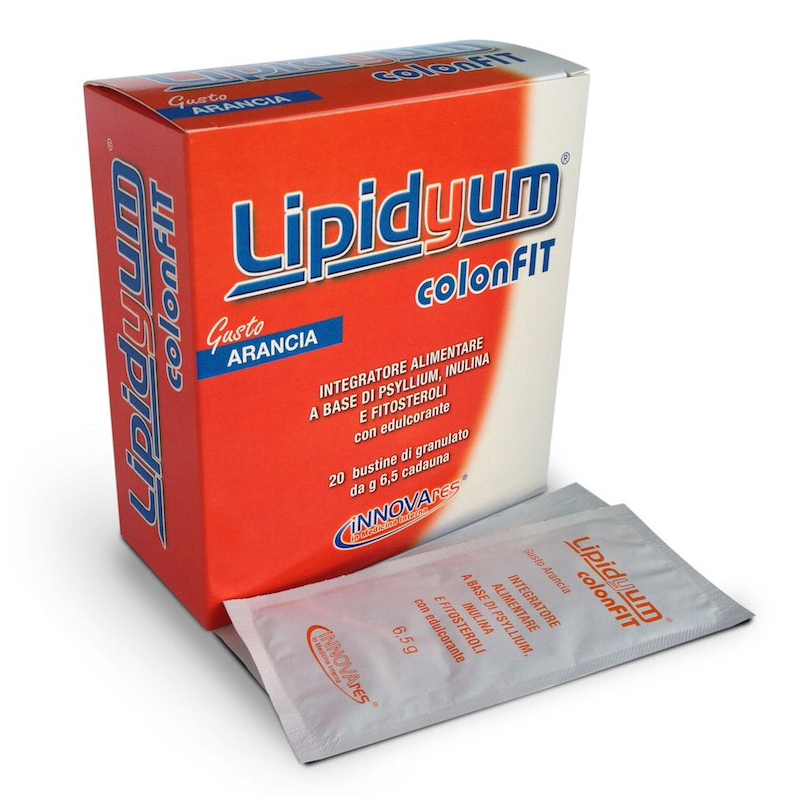 lipidyum colonfit gusto arancia integratore alimentare regolarità intestinale e riduzione colesterolo 20 bustine