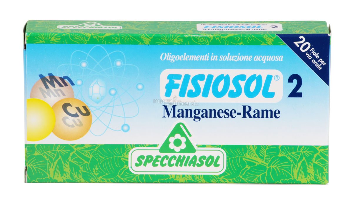 SPECCHIASOL fisiosol 2 Manganese-Rame oligoelementi in soluzione acquosa 20 fiale