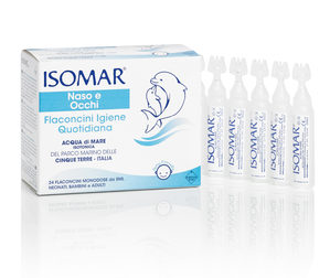 ISOMAR soluzione isotonica per igiene quotidiana di occhi e naso 24 flaconcini monodose