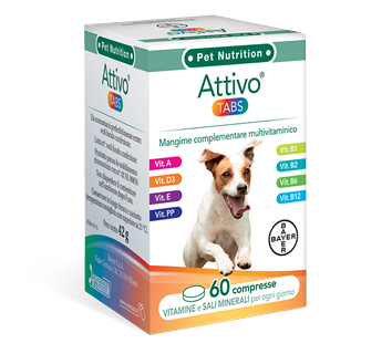 attivo tabs mangime complementare multivitaminico per cani