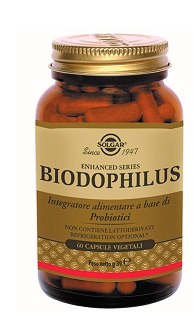SOLGAR biodophilus integratore alimentare per favorire l'equilibrio della flora intestinale 60 capsule vegetali