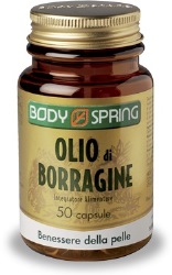 BODY SPRING olio di borragine integratore alimentare aiuta a prevenire l\'invecchiamento e la secchezza cutanea 50 capsule