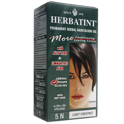 Herbatint colorante per capelli agli estratti vegetali castano chiaro codice 5N