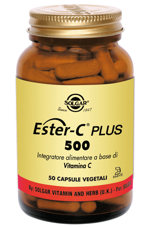 SOLGAR ester C plus 500 integratore alimentare di vitamina C, rosa canina 50 capsule vegetali