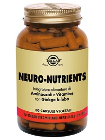 SOLGAR Neuro Nutrients integratore alimentare di aminoacidi, vitamine e Ginkgo biloba 30 capsule vegetali