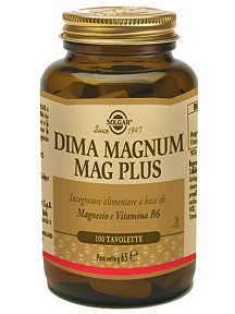 SOLGAR dima magnum mag plus integratore alimentare di magnesio e vitamina B6 100 tavolette