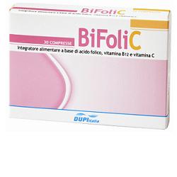Bifolic integratore alimentare di acido folico, vitamina B12 e vitamina C 30 compresse