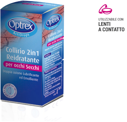 OPTREX ACTIDROPS collirio 2 in 1 reidratante per occhi secchi