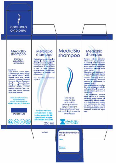 medicbio shampo sebostatico anticaduta 250 ml.