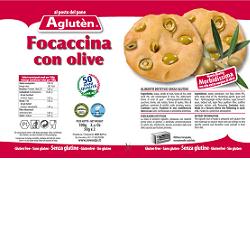 AGLUTEN - Focaccina con olive senza glutine (50gx2) 100 g.