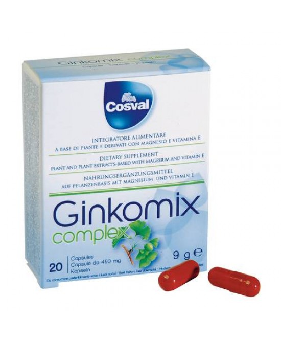 ginkomix complex integratore alimentare 20 capsule