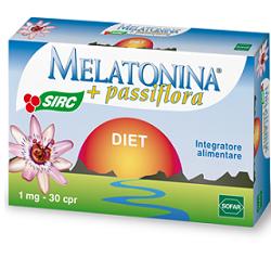 Melatonina Diet + passiflora integratore alimentare 30 compresse