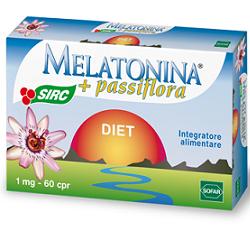 melatonina diet + passiflora integratore alimentare 60 compresse