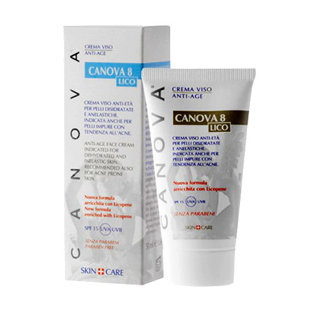 CANOVA lico 8 crema viso per pelli senescenti ad azione antiossidante e schiarente 50 ml.