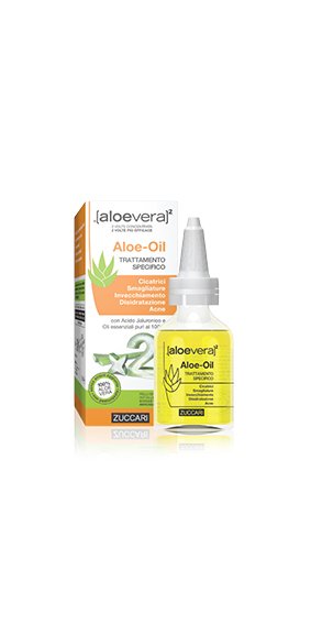 ZUCCARI aloe oil dermocosmetico con succo aloe vera concentrato per smagliature e segni acne