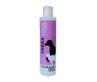 theraxidin shampoo per cani e gatti per il trattamento delle infezioni cutanee 200 ml.