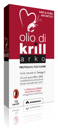 ARKOPHARMA olio di krill integratore alimentare contribuisce al normale funzionamento del cuore 30 capsule