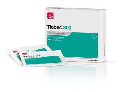 Tiobec 800 integratore alimentare di acido alfa-lipoico 10 bustine fast slow