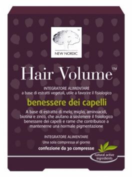 NEW NORDIC hair volume integratore alimentare per il fisiologico benessere dei capelli 30 compresse