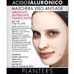PLANTERS maschera viso anti-age idratante antirughe all\'acido ialuronico