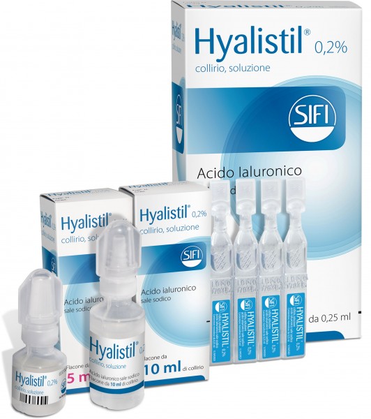 hyalistil soluzione oftalmica umettante lubrificante acido ialuronico 0,2% 30 monodose 0,25 ml.