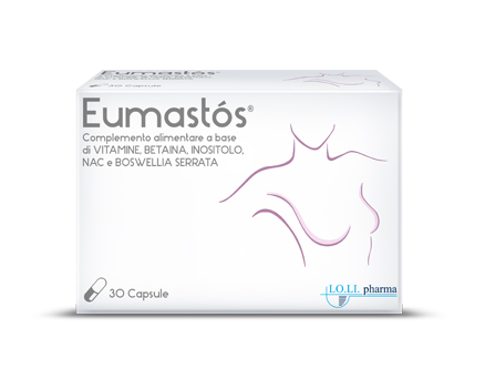 eumastos integratore a base di acido folico, betaina, vitamina B2, B6 e B12, myo-inositolo, N-acetilcisteina ed estratto di Boswellia serrata 30 capsule