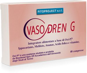 vasodren G integratore alimentare utile a favorire il drenaggio linfatico, incremento del tono venoso 40 compresse da 500 mg.