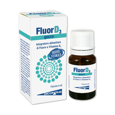 fluor d3 gocce integratore alimentare di fluoro e vitamina D3 6 ml.