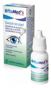 oftamed gocce oculari estratto di aloe vera  e acido ialuronico 10 ml.