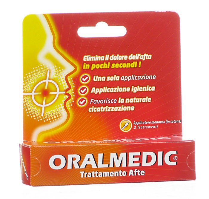 oralmedic dispositivo medico per la cura delle afte 2 pezzi